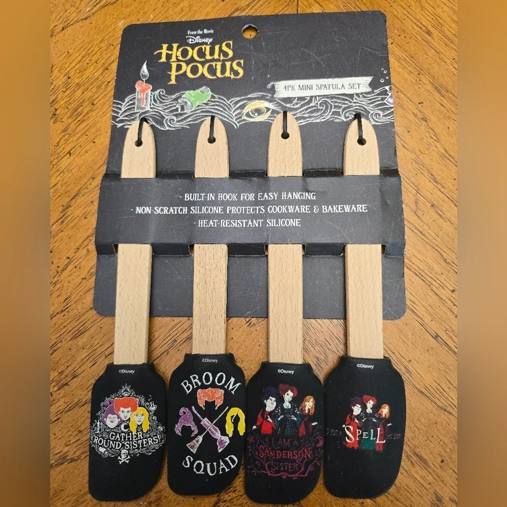 Disney Hocus Pocus Sanderson Sisters Witch Mini Spatula 4 Piece Set NEW